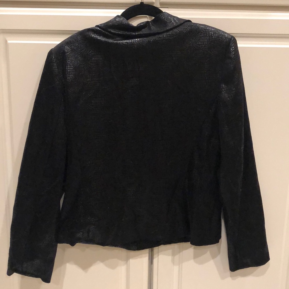 Cache Black Faux Snake Print Jacket - image 4